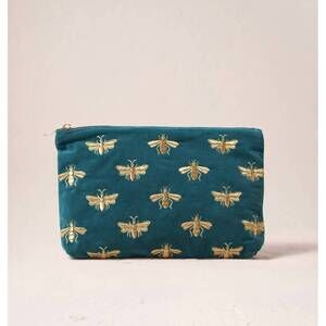 NEW ELIZABETH SCARLETT women's honey bee everyday pouch in rich blue